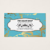 Gold Blauwgroen marmer | Cadeaukaart Visitekaartje (Voorkant)