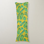 Gold Blauwgroen olievlek laat stijlvol Beddengoed Lichaamskussen (Voorkant Verticaal)