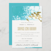 Gold Blauwgroen onderzeese vis elke dag van de lee Bedankkaart (Voorkant / Achterkant)