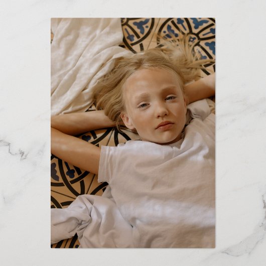 Gold & Blauwgroen Retro Arch Photo Afstuderen Folie Uitnodiging (Achterkant)