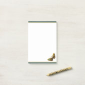  Gold & Blauwgroen vlinder 4 x 6 inch Post-it® Notes (Op bureau)