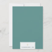 Gold & Blauwgroen Zeeen en groeten kerstmis Feestdagenkaart (Achterkant)