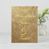 Gold Blends 50ste bruiloft Jubileum Kaart (Staand voorkant)