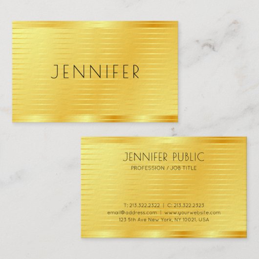 Gold Blik Premium - Dick Professional-Sjabloon Visitekaartje (Voorkant / Achterkant)