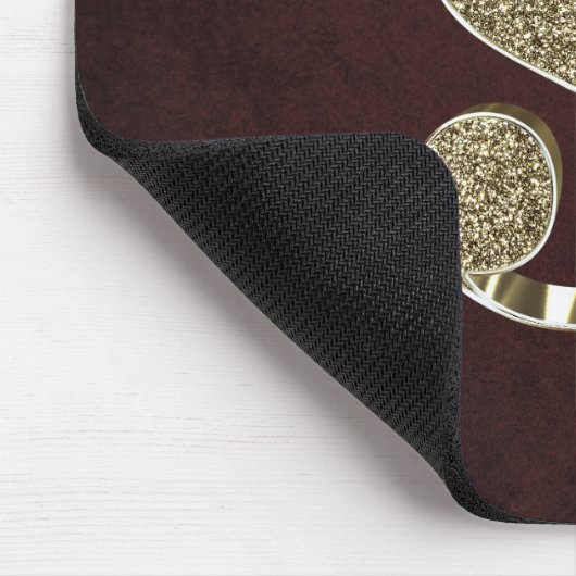 Gold Bling 3D Dollar Sign Muismat (Hoek)