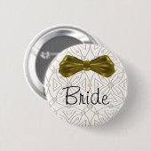 Gold Bling Bride Button Pin (Voorkant /achterkant)