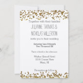 Gold Bling Glitter Confett Bruiloft Kaart (Voorkant)