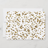 Gold Bling Glitter Confetti baby shower Kaart (Achterkant)
