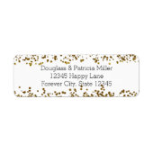 Gold Bling Glitter Confetti Etiket (Voorkant)