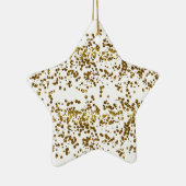 Gold Bling Glitter Confetti Keramisch Ornament (Rechts)