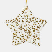 Gold Bling Glitter Confetti Keramisch Ornament (Achterkant)