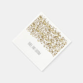 Gold Bling Glitter Confetti Servetten (Hoek)