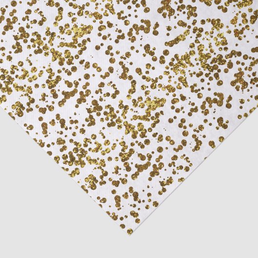 Gold Bling Glitter Confetti Tissuepapier (Detail)