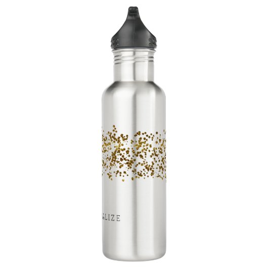 Gold Bling Glitter Confetti Waterfles (Rechts)