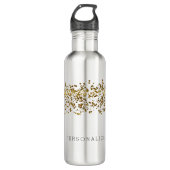 Gold Bling Glitter Confetti Waterfles (Voorkant)