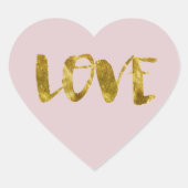 Gold Bling Liefde Hart Sticker (Voorkant)