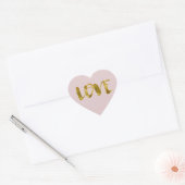 Gold Bling Liefde Hart Sticker (Envelop)