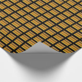 Gold Block on Black Wrapping Paper Cadeaupapier (Hoek)