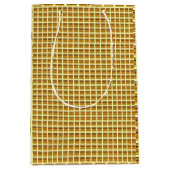 Gold Block on Bleek Yellow Medium Gift Bag Cadeauzakje (Voorkant)