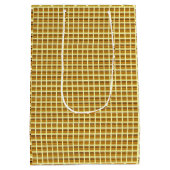Gold Block on Bleek Yellow Medium Gift Bag Cadeauzakje (Achterkant)