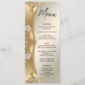 Gold  Bloemen Wedding Menu (Voorkant)
