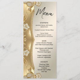 Gold Bloemen Wedding Menu