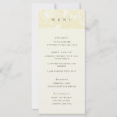 Gold Bloom Bruiloft Menu (Voorkant)