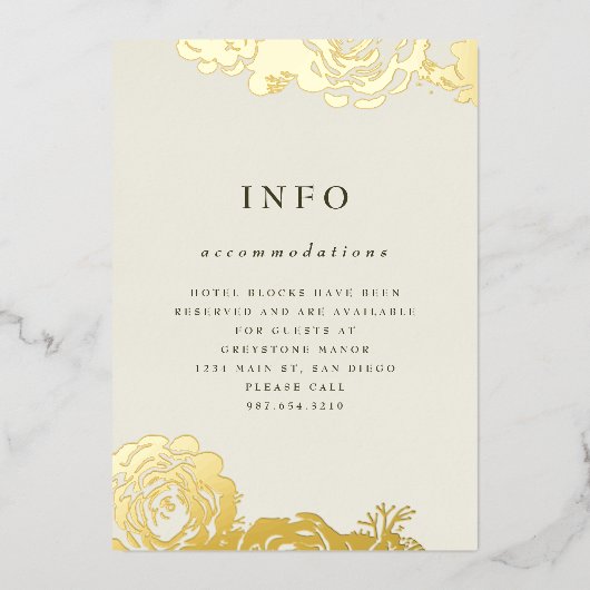 Gold Blooms Uitnodiging (Voorkant)