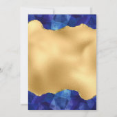 Gold Blue 70e verjaardag Kaart (Achterkant)