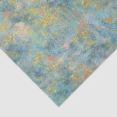 Gold Blue Abstract Tissuepapier (Detail)