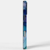 Gold Blue Aqua Blauwgroen Flower Case-Mate iPhone Case (Achterkant / Rechts)