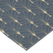 Gold Blue Art Deco Fan Pattern Tafelkleed (Gekanteld)