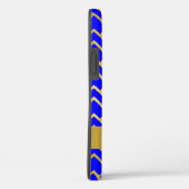 Gold Blue Art Deco Geometric Pattern personaliseer Case-Mate iPhone Case (Achterkant / Rechts)