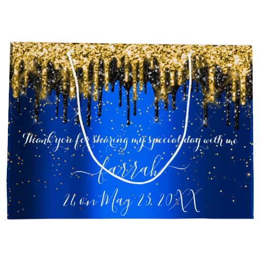 Gold Blue Black Drivers voor grote cadeautas (Achterkant)