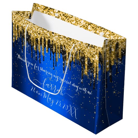 Gold Blue Black Drivers voor grote cadeautas (Voorkant Gekanteld)