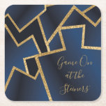 Gold Blue Dreidels Kartonnen Onderzetters<br><div class="desc">"Gold and Blue Dreidels, Square Paper Onderzetter" is klaar om u te helpen uw feest op gang te brengen! Personaliseer door tekst overal op het onderzetter te schrappen en toe te voegen. Kies uw favoriete doopvontstijl, kleur, en grootte. Bedankt voor het stoppen en winkelen. Veel waardering! Al mijn design kunnen...</div>