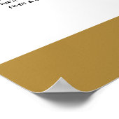 Gold Blue Elegant Monogram Wedding Seding Chart Poster (Hoek)