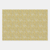 Gold Blue en Green Poinsettia Inpakpapier Vel (Voorkant)