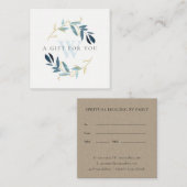GOLD BLUE FOLIAGE INITIAAL WREATH GIFT CERTIFICAAT (Voorkant / Achterkant)