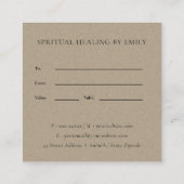 GOLD BLUE FOLIAGE INITIAAL WREATH GIFT CERTIFICAAT (Achterkant)