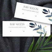 GOLD BLUE FOLIAGE WATERVERF DIE LOGO WEERGEVEN MINI VISITEKAARTJE