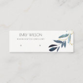 GOLD BLUE FOLIAGE WATERVERF DIE LOGO WEERGEVEN MINI VISITEKAARTJE (Voorkant)