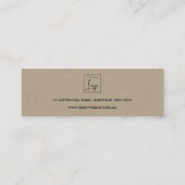 GOLD BLUE FOLIAGE WATERVERF DIE LOGO WEERGEVEN MINI VISITEKAARTJE (Achterkant)