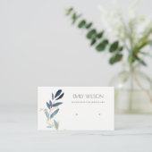GOLD BLUE FOLIAGE WATERVERF DIE LOGO WEERGEVEN VISITEKAARTJE (Staand voorkant)