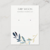 GOLD BLUE FOLIAGE WATERVERF DIE LOGO WEERGEVEN VISITEKAARTJE (Voorkant)