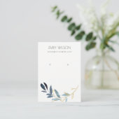 GOLD BLUE FOLIAGE WATERVERF DIE LOGO WEERGEVEN VISITEKAARTJE (Staand voorkant)