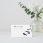 GOLD BLUE FOLIAGE WATERVERF DIE LOGO WEERGEVEN VISITEKAARTJE (Staand voorkant)