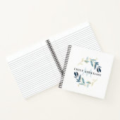 GOLD BLUE FOLIAGE WATERVERF WREATH MONOGRAM NOTITIEBOEK (Binnen)
