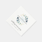 GOLD BLUE FOLIAGE WREATH ELK JAAR 25 JUBILEUM SERVET (Hoek)