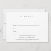 GOLD BLUE FOLIAGE WREATH GIFT CERTIFICATE CARD FEESTDAGENKAART (Achterkant)
